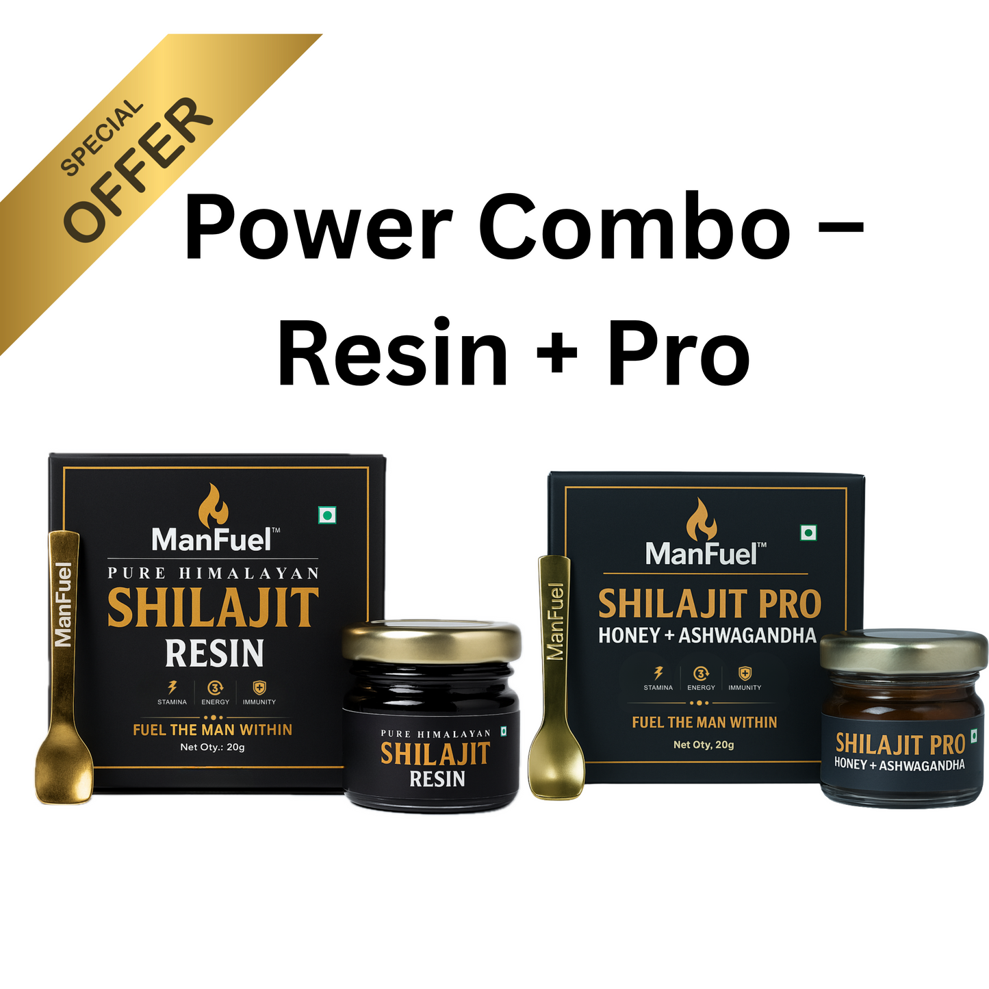 Shilajit Combo Pack – Resin + Pro