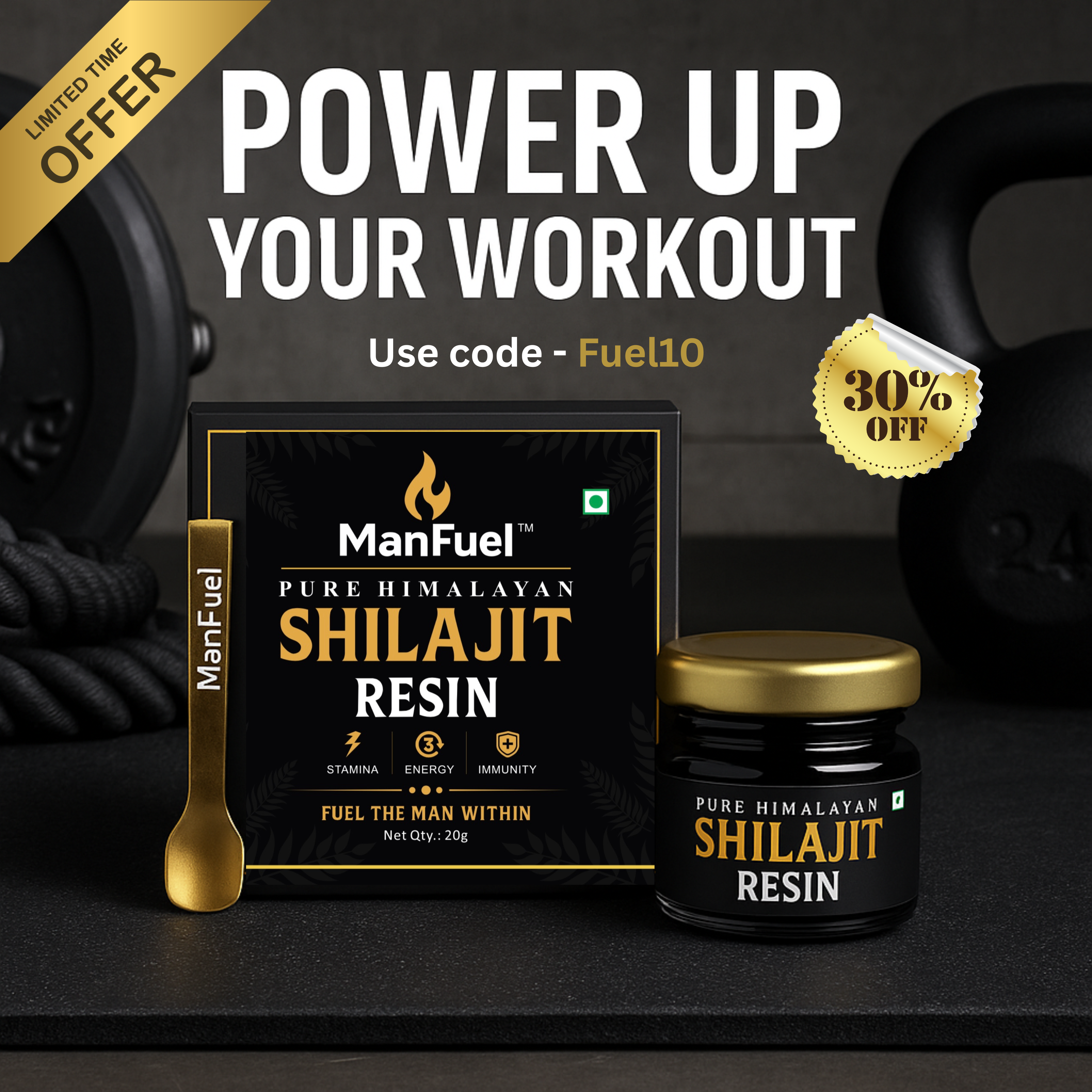 ManFuel Pure Himalayan Shilajit Resin