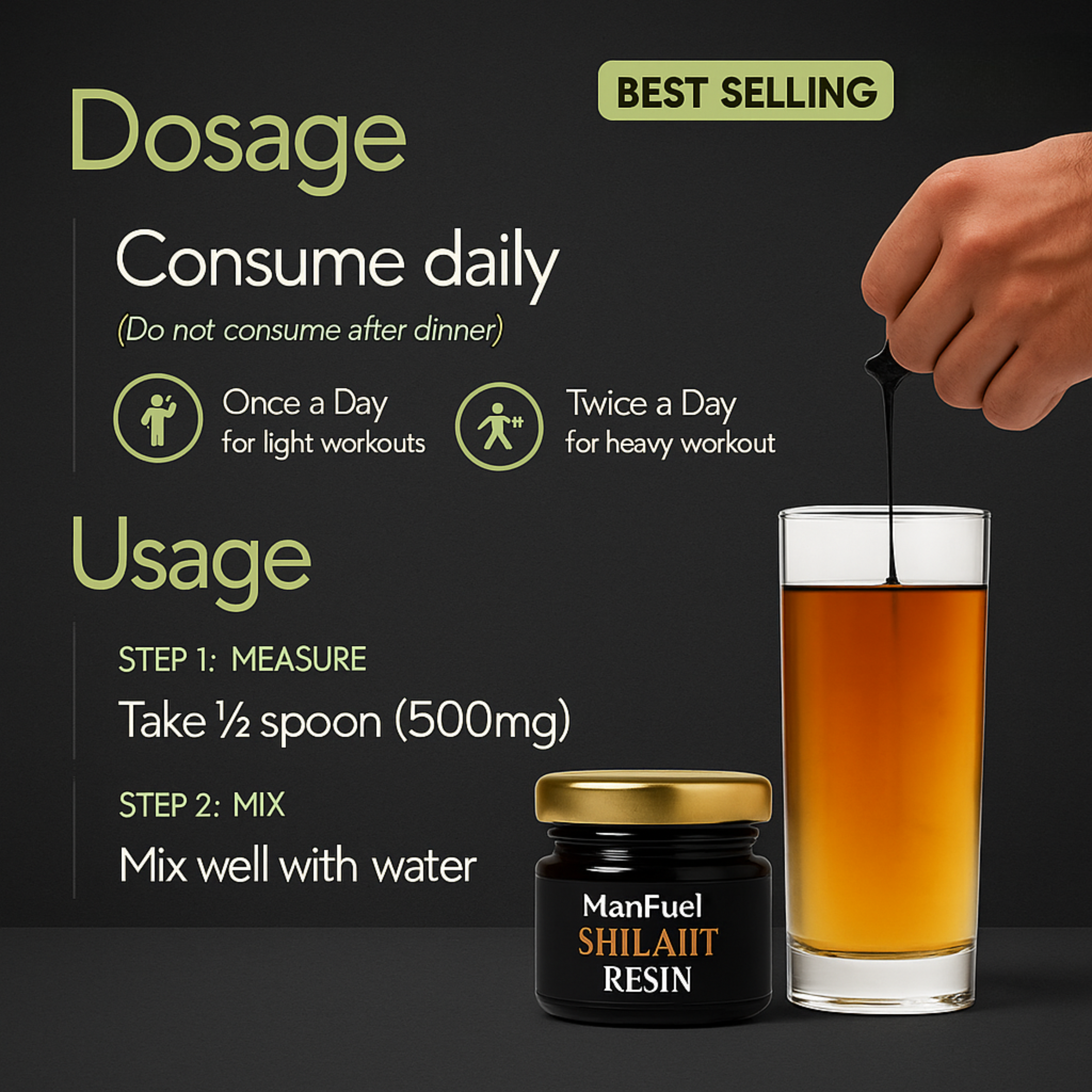 ManFuel Pure Himalayan Shilajit Resin