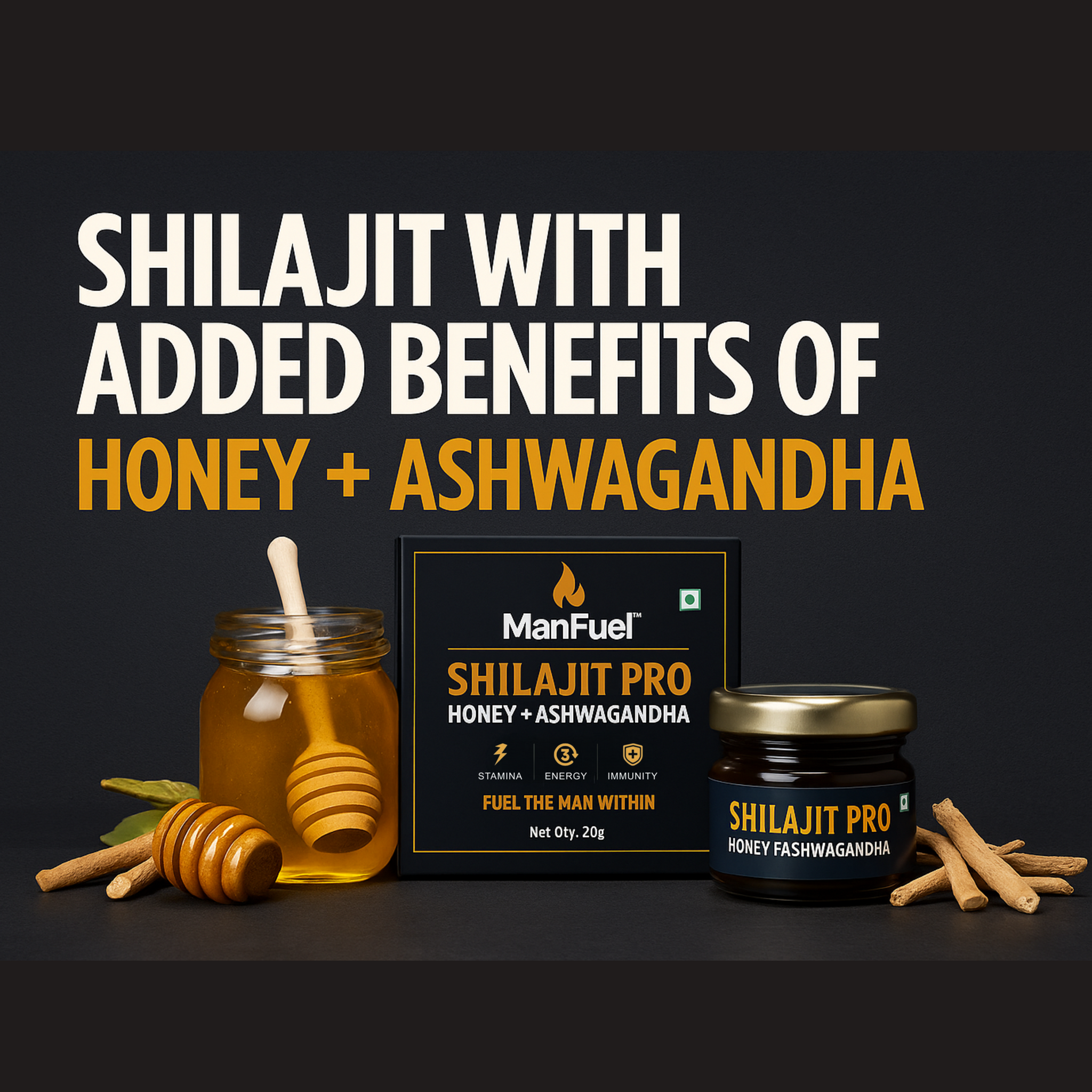 ManFuel Shilajit Pro – Shilajit with Ashwagandha and Honey